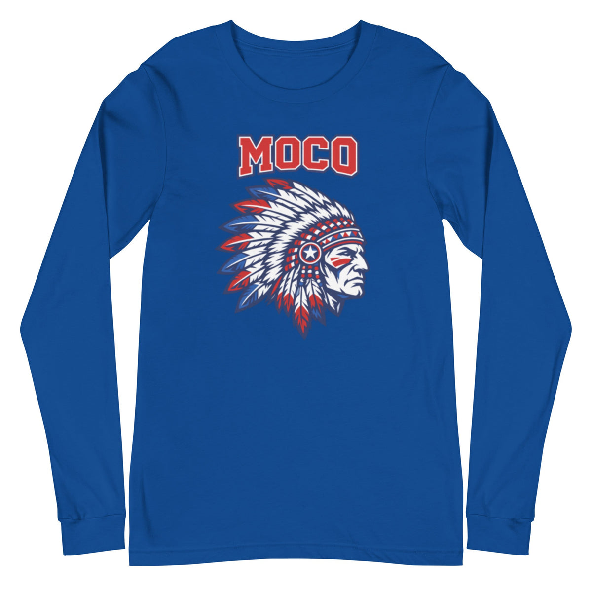 MOCO Chief Graphic Long Sleeve Tee | Classic Cotton Design - Bluegrass Elite Apparel LLC
