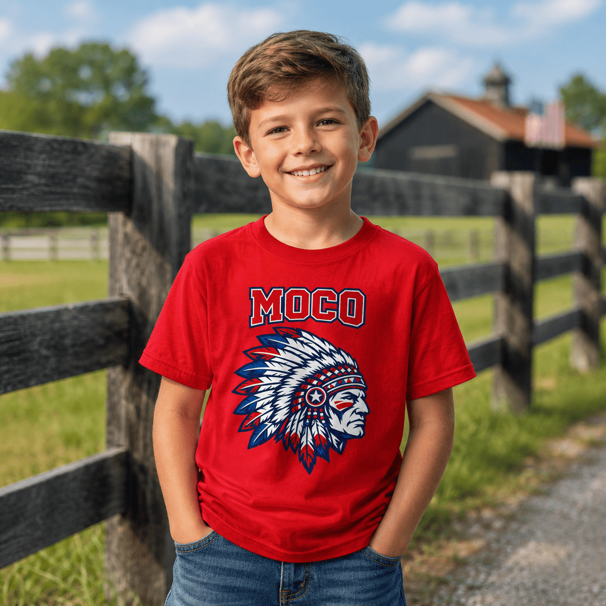 MOCO Heritage Feather Youth Tee | Vintage Graphic Design | Classic - Bluegrass Elite Apparel LLC