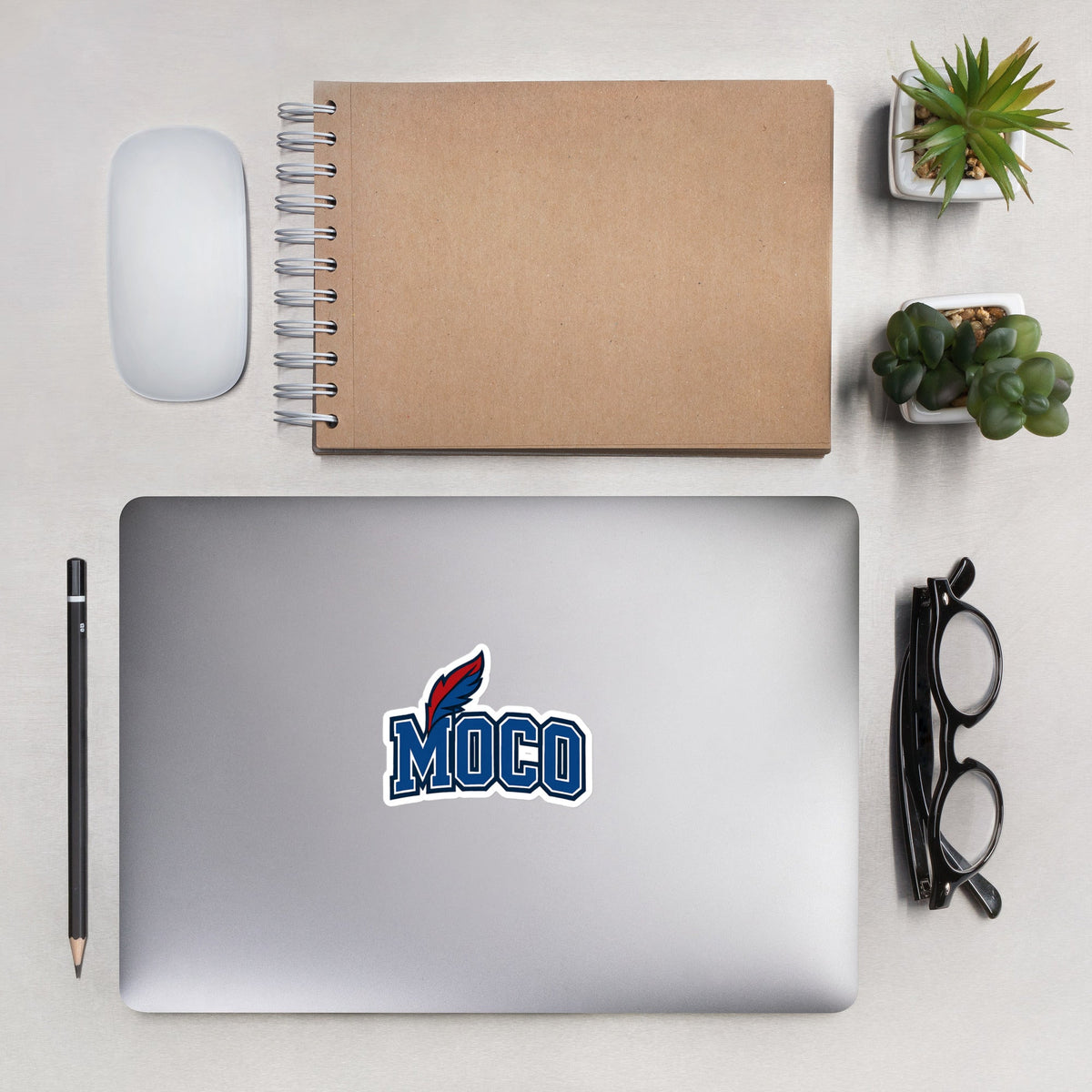 MOCO Indians Sticker — Bold Mascot Spirit, Durable Vinyl, Bubble - Free - Bluegrass Elite Apparel LLC