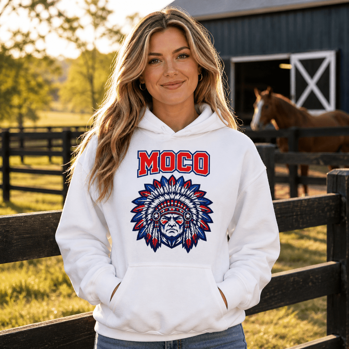 MOCO Patriotic Heritage Graphic Hoodie | Vintage Block Design - Bluegrass Elite Apparel LLC