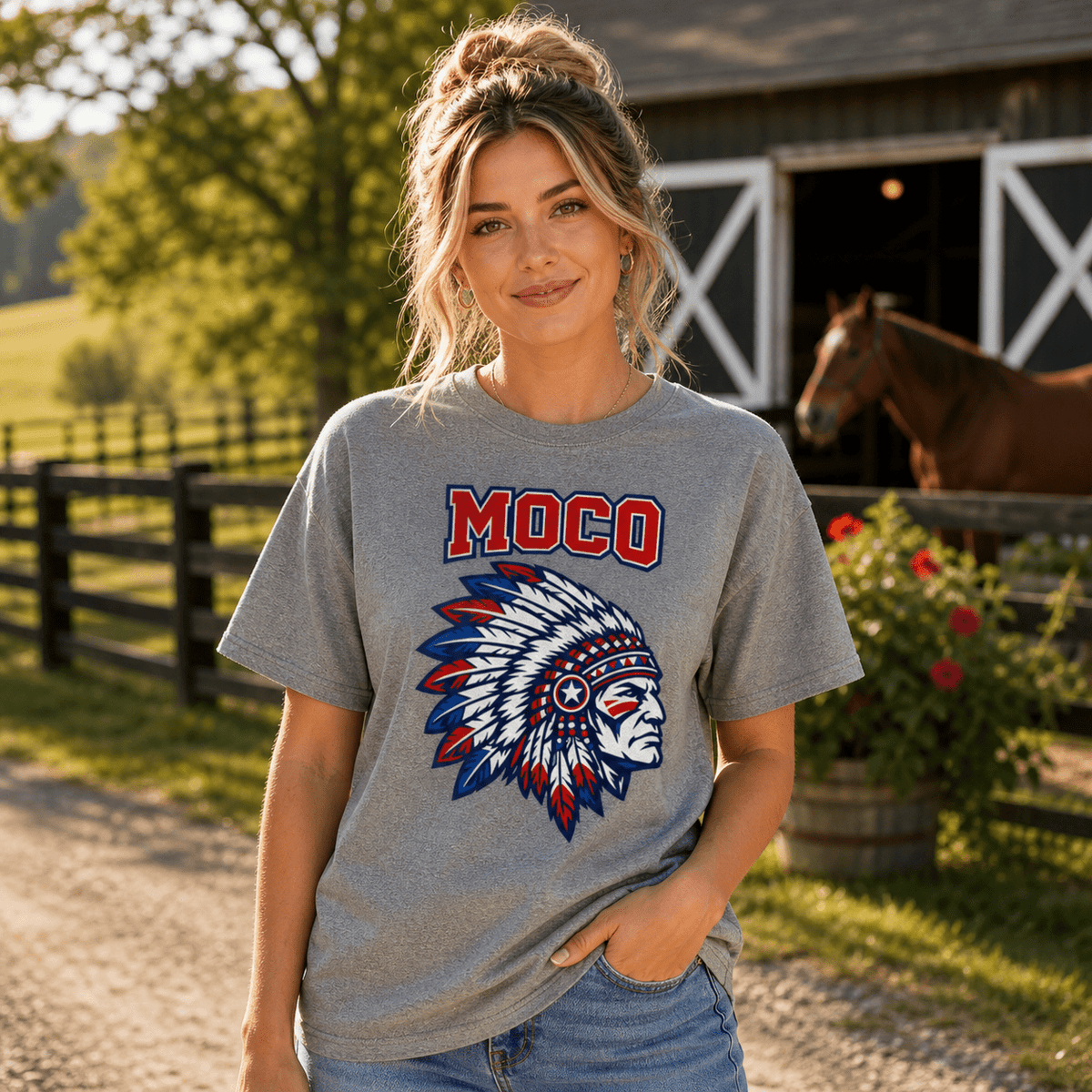 MOCO Patriotic Heritage Graphic Tee | Vintage Block Design | Elite - Bluegrass Elite Apparel LLC