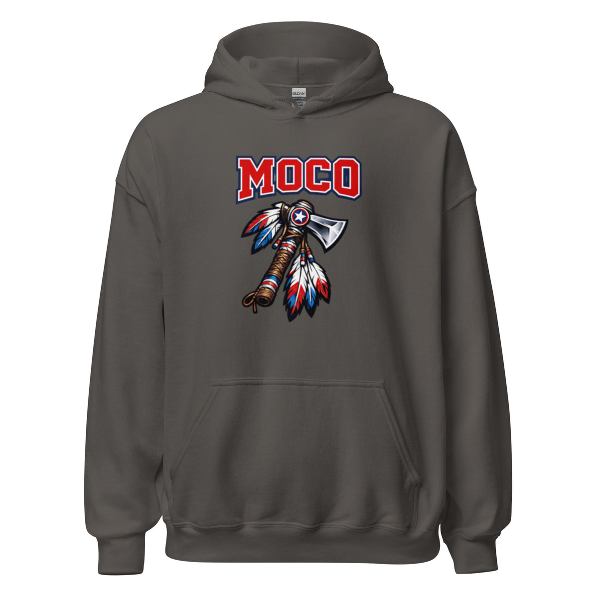 MOCO Tomahawk Feather Heritage Hoodie | Vintage Block Design - Bluegrass Elite Apparel LLC