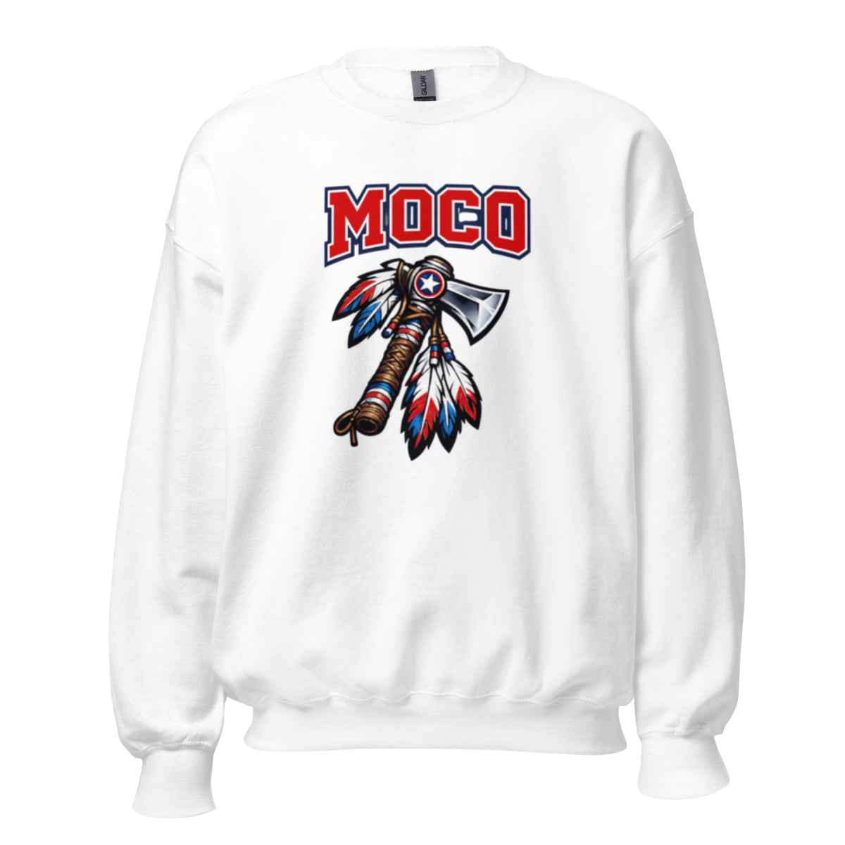 MOCO Tomahawk Feather Heritage Sweatshirt | Vintage Block Design - Bluegrass Elite Apparel LLC