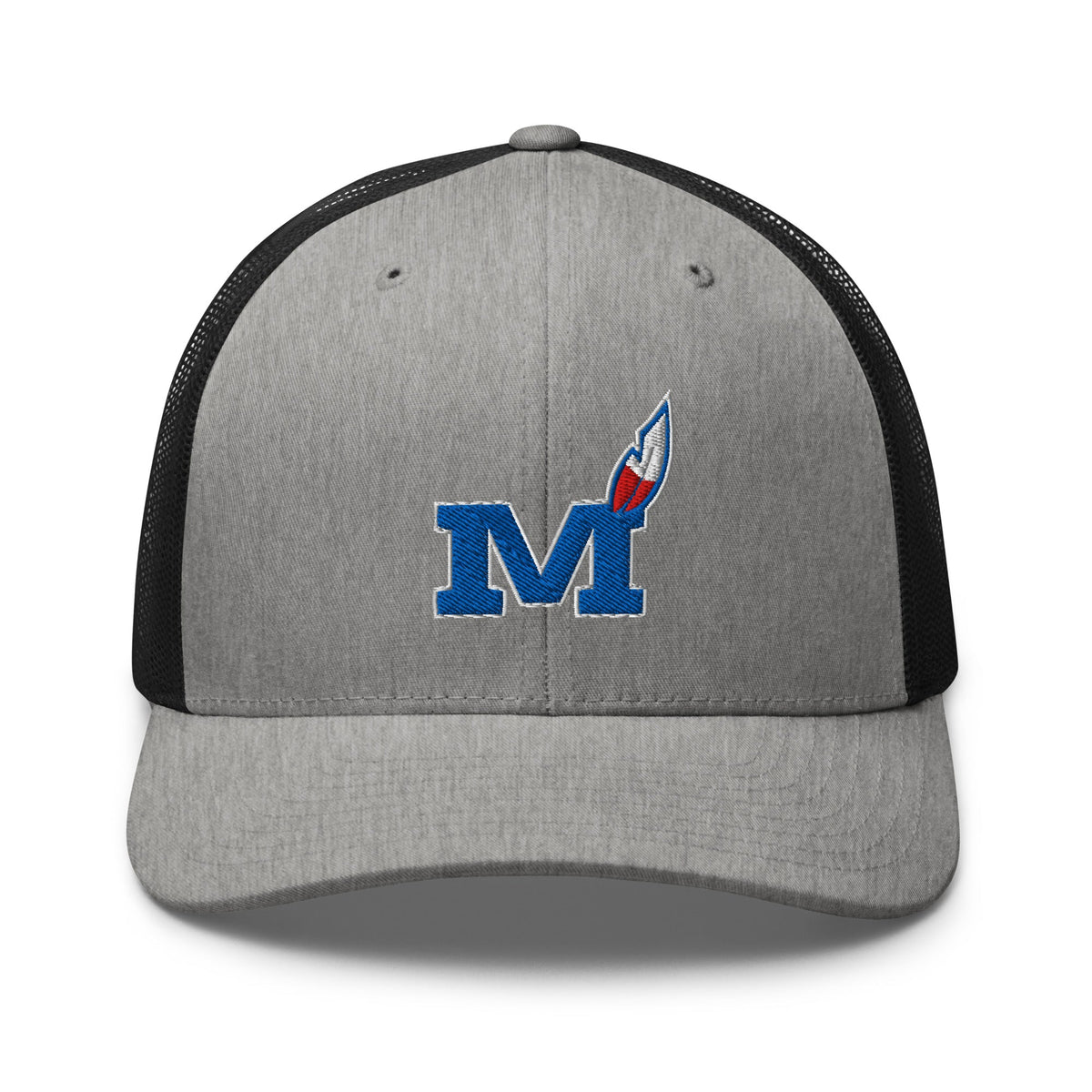 Montgomery County Indian Trucker Hat | Blue Torch M Graphic - Bluegrass Elite Apparel LLC