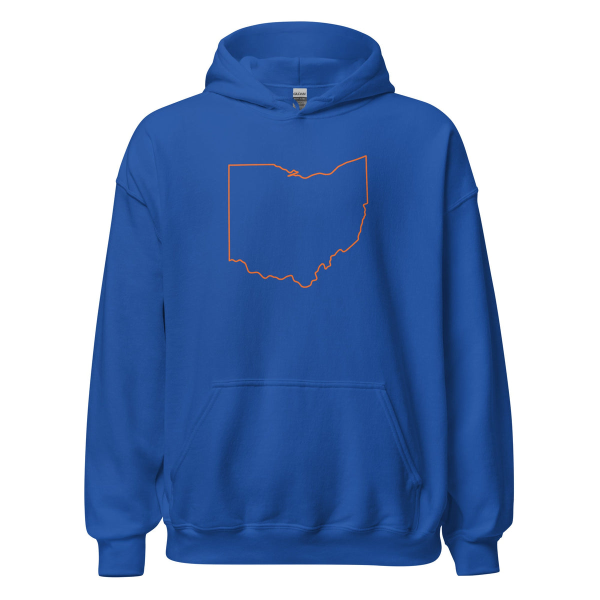 Orange Cincy Hoodie | Ohio Outline Minimalist Design | Unisex - Bluegrass Elite Apparel LLC