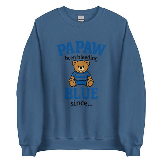 Papaw Sweatshirt | Been Bleeding Blue Since Teddy Bear | Classic - Bluegrass Elite Apparel LLC