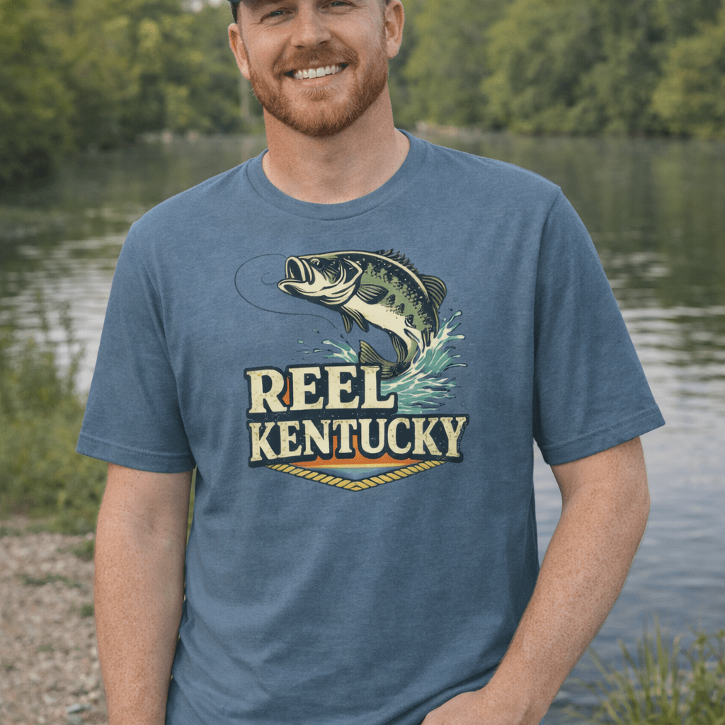 Reel Kentucky Shirt | Vintage Bass Water Break Design | Classic - Bluegrass Elite Apparel LLC