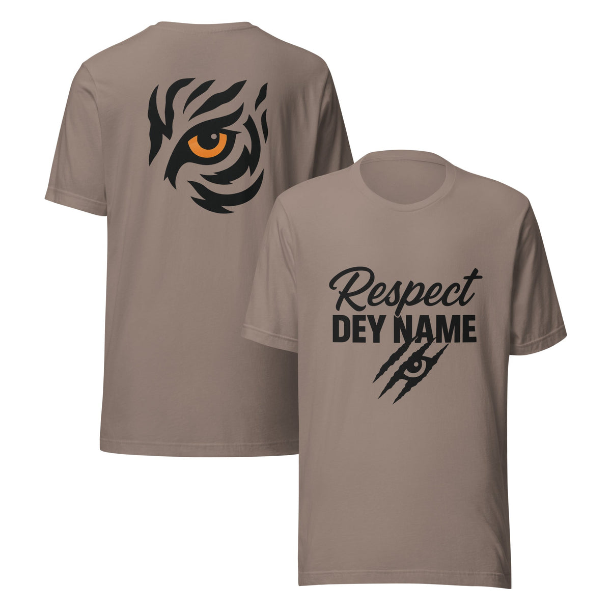 Respect Dey Name T-Shirt | Clawed Script & Tiger Eye Design | Elite - Bluegrass Elite Apparel LLC