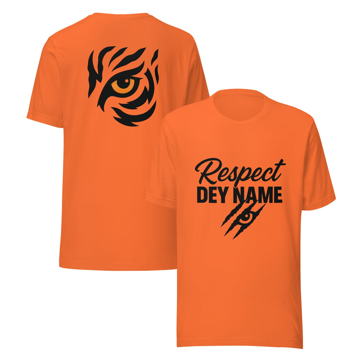 Respect Dey Name T-Shirt | Clawed Script & Tiger Eye Design | Elite - Bluegrass Elite Apparel LLC