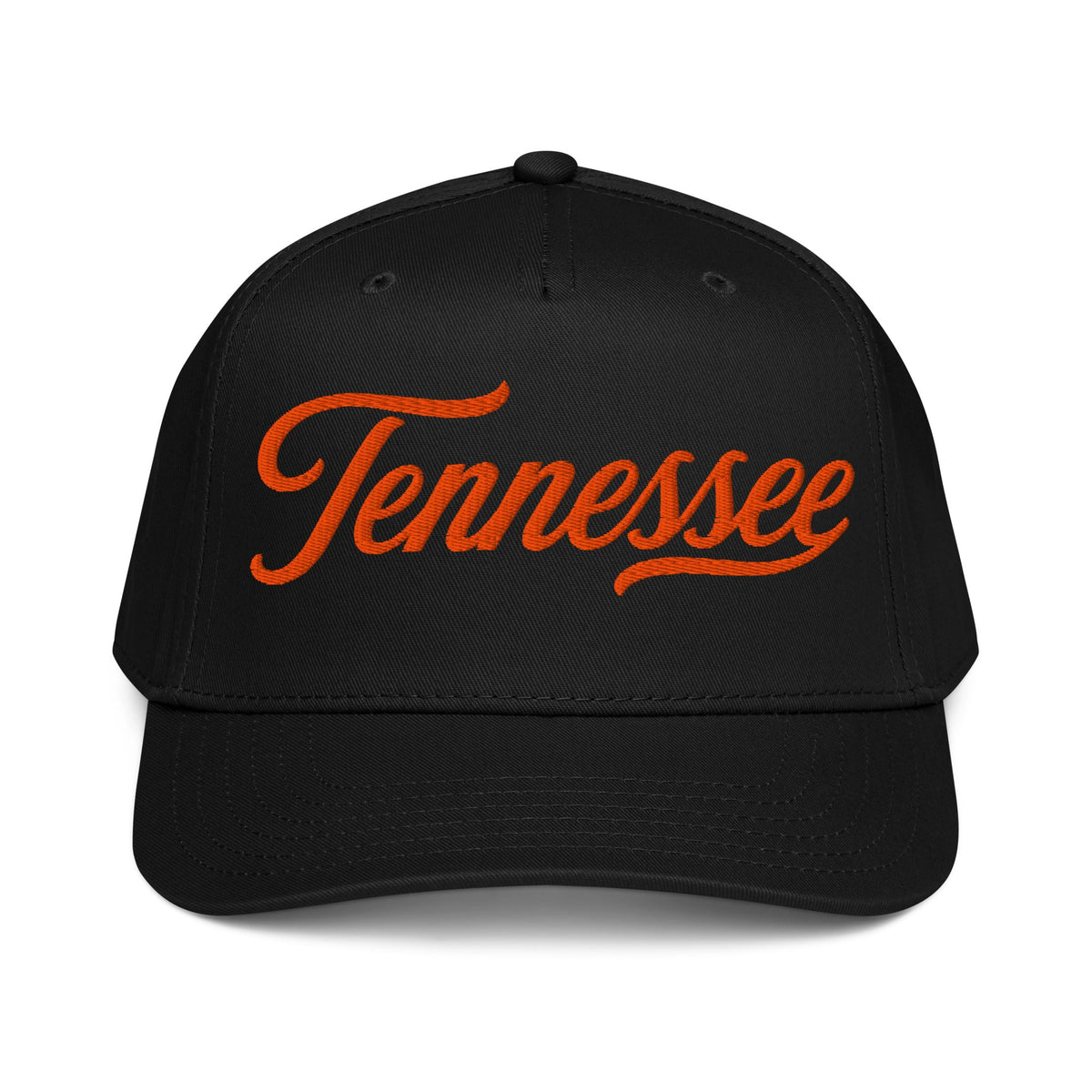 Tennessee Orange Script 5 Panel Cap | Adjustable State Pride Hat - Bluegrass Elite Apparel LLC
