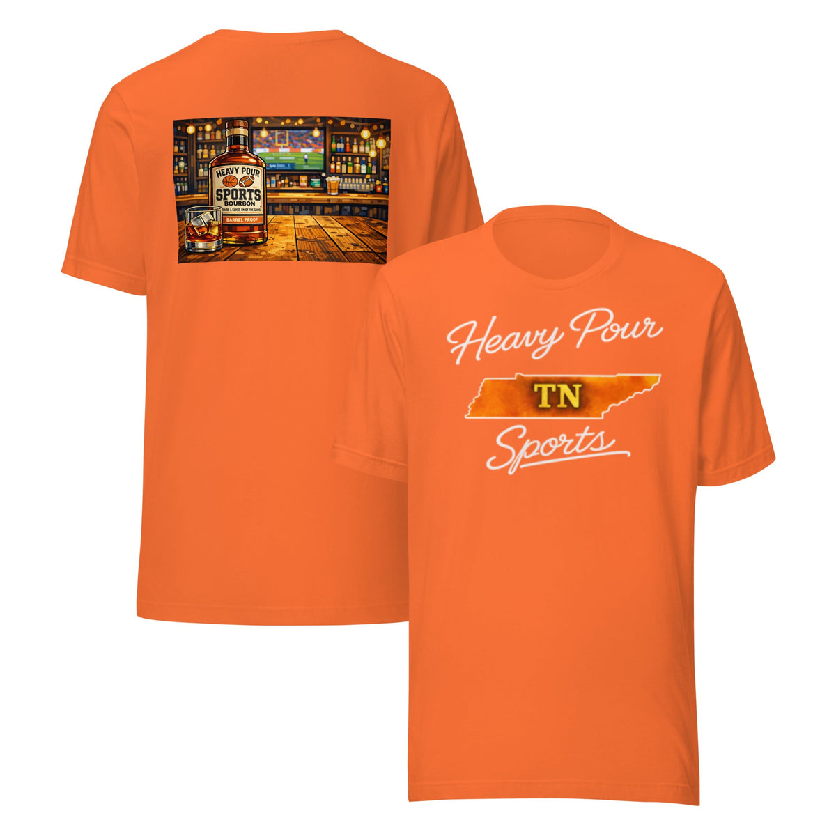 Tennessee Sports T-Shirt | Heavy Pour TN Design | Classic Cotton - Bluegrass Elite Apparel LLC