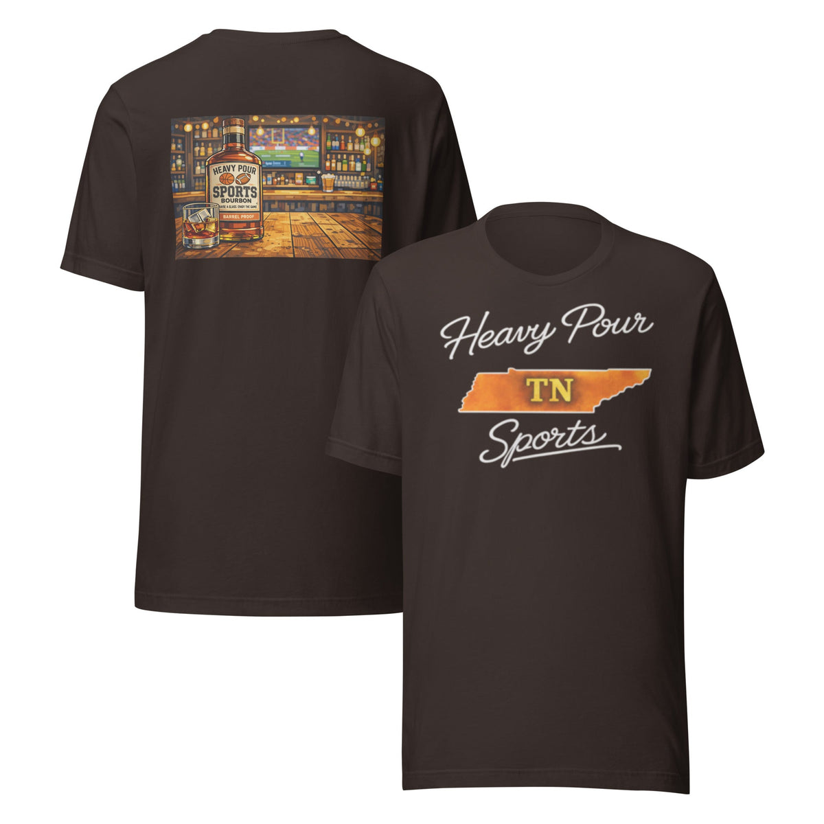 Tennessee Sports T-Shirt | Heavy Pour TN Design | Classic Cotton - Bluegrass Elite Apparel LLC
