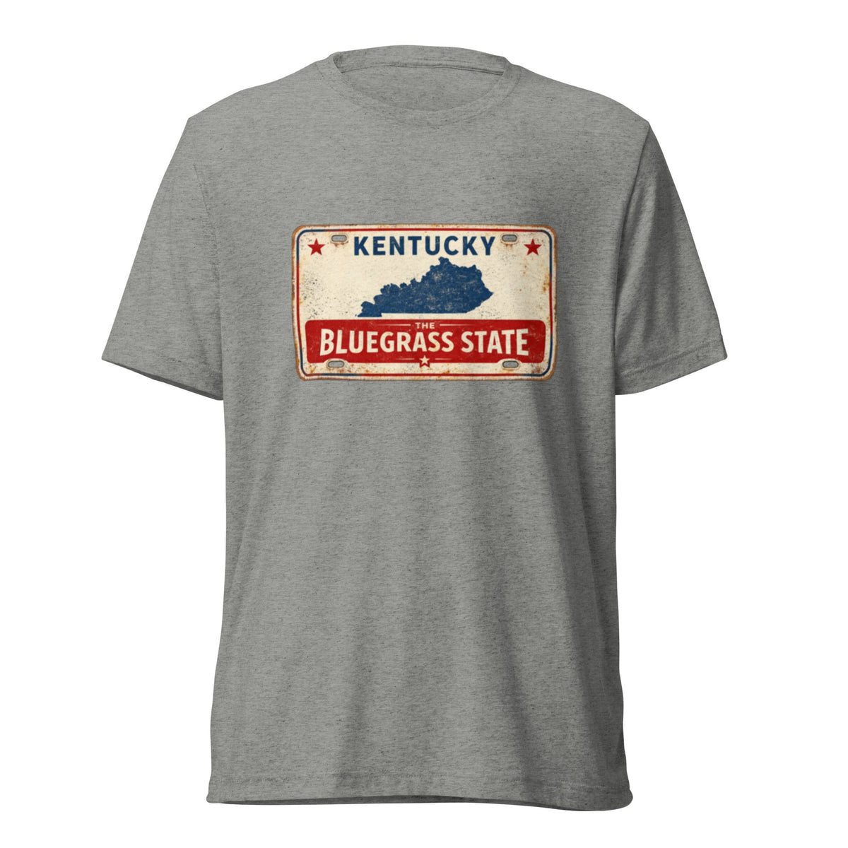The Bluegrass State T-Shirt | Retro License Plate Design | Elite Tri - Blend - Bluegrass Elite Apparel LLC