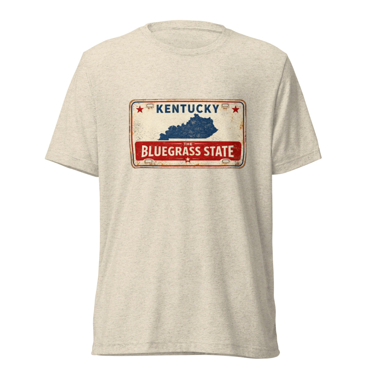 The Bluegrass State T-Shirt | Retro License Plate Design | Elite Tri - Blend - Bluegrass Elite Apparel LLC