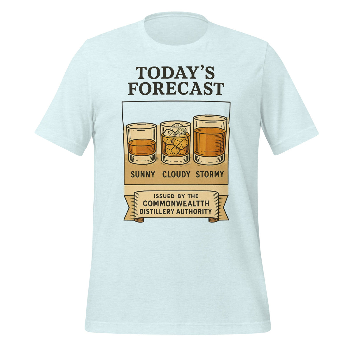 Today’s Forecast Whiskey T-Shirt | Illustrated Bourbon Weather Design | Classic Airlume Cotton - Bluegrass Elite Apparel LLC