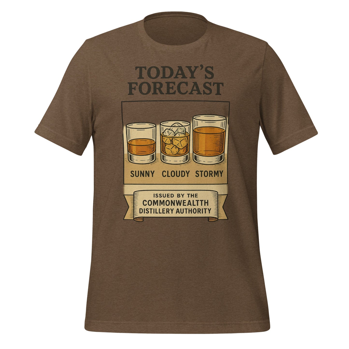 Today’s Forecast Whiskey T-Shirt | Illustrated Bourbon Weather Design | Classic Airlume Cotton - Bluegrass Elite Apparel LLC