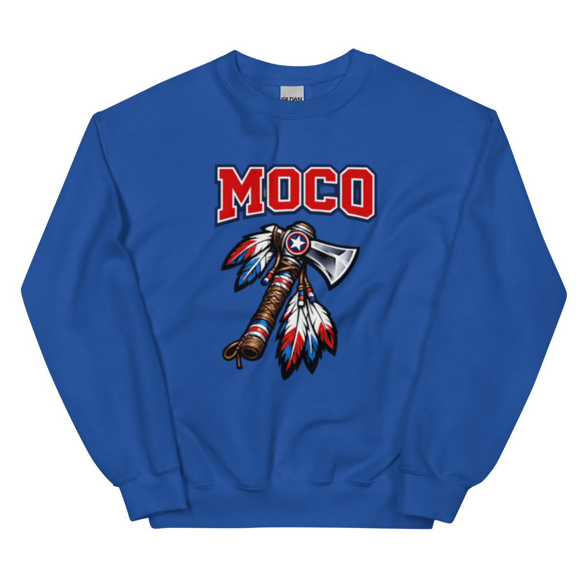 MOCO Tomahawk Feather Heritage Sweatshirt | Vintage Block Design