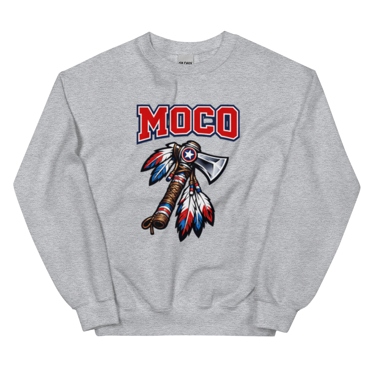 MOCO Tomahawk Feather Heritage Sweatshirt | Vintage Block Design