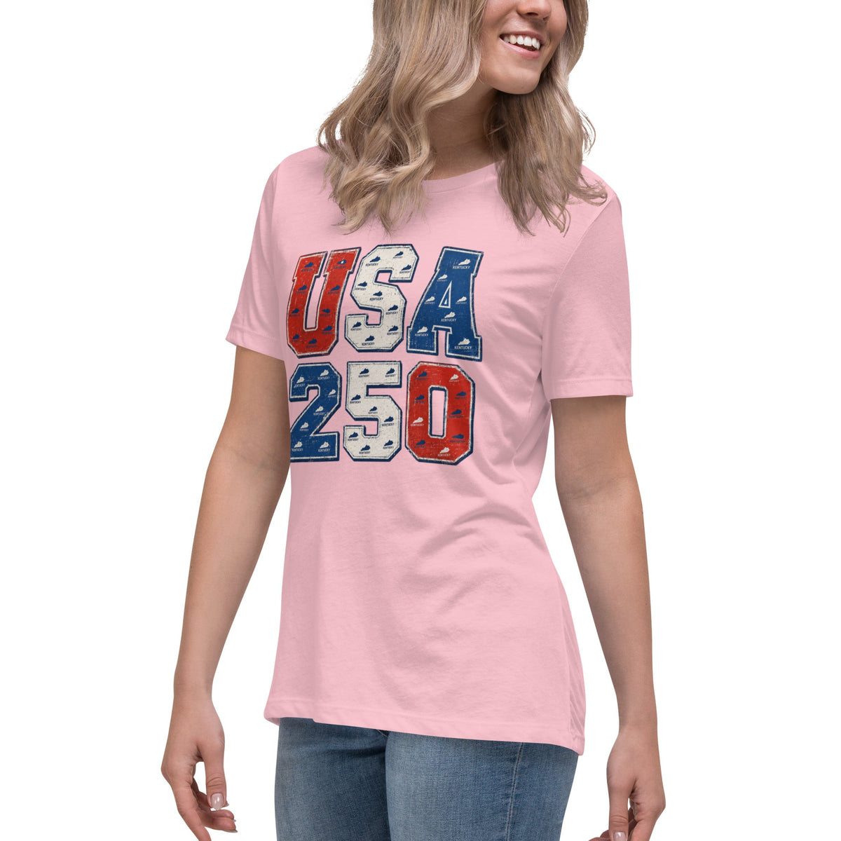 USA 250 Vintage Collegiate Women's Relaxed T-Shirt - Bluegrass Elite Apparel LLC