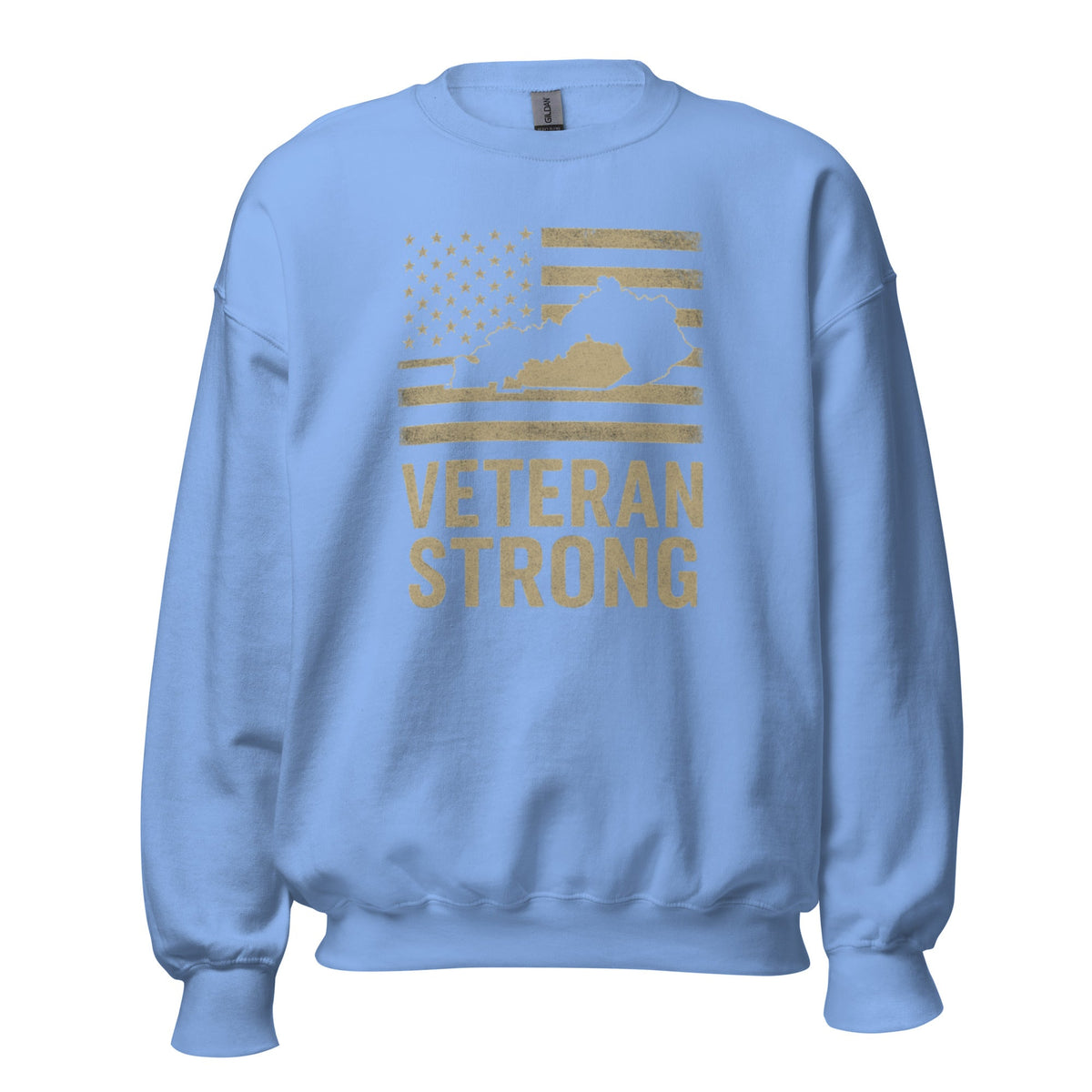 Veteran Strong Kentucky Sweatshirt | Patriotic Flag Design - Bluegrass Elite Apparel LLC