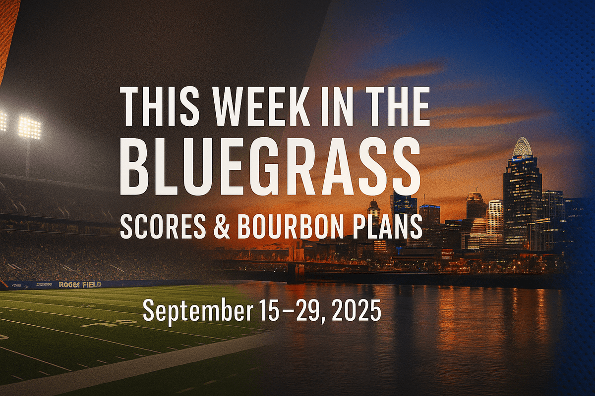 Bengals 2–0; Cats Roll — Bourbon Plans Sept 15–29 - Bluegrass Elite Apparel LLC