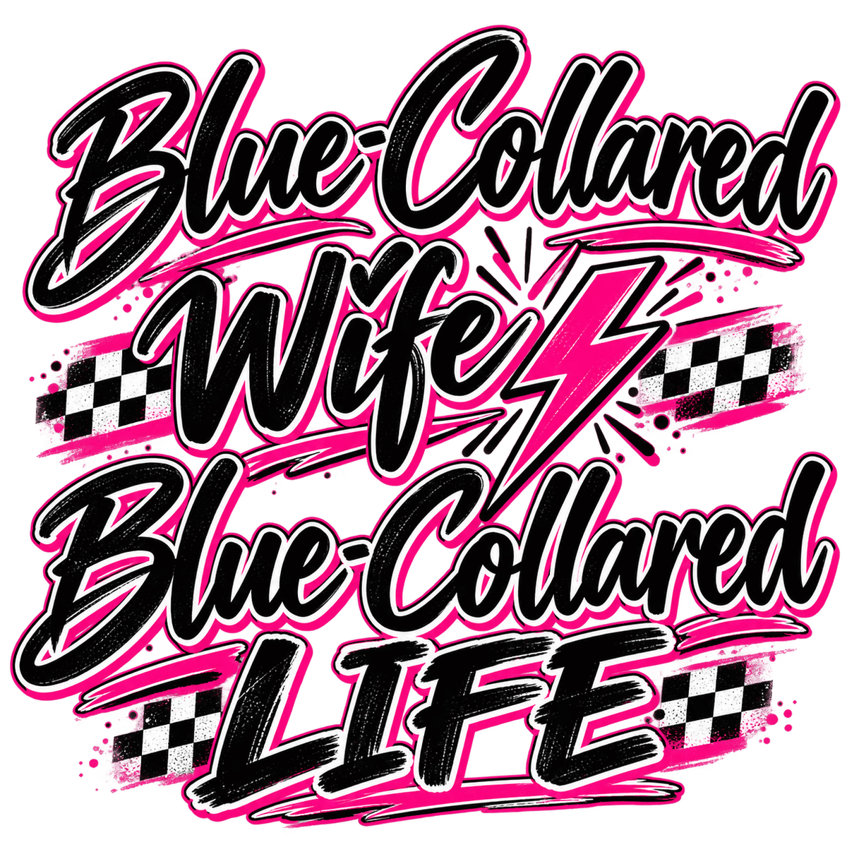 BLUE-COLLARED WIFE ⚡ BLUE-COLLARED LIFE by Meg - Bluegrass Elite Apparel LLC