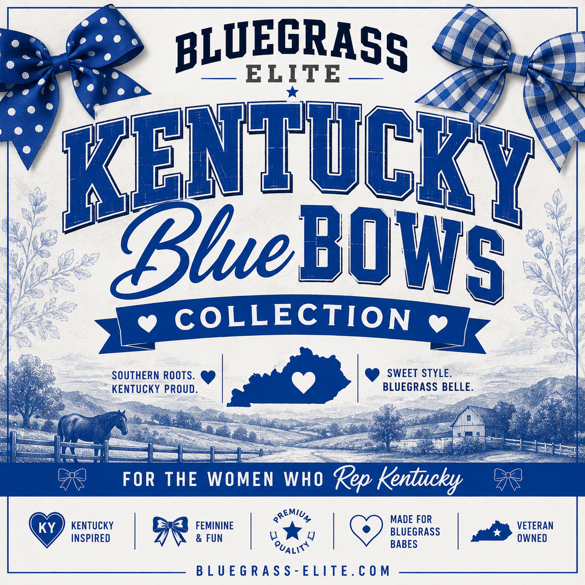 Kentucky Blue Bows
