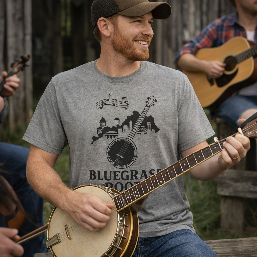 Bluegrass Roots Tee | Kentucky Banjo Music Heritage Shirt | Elite