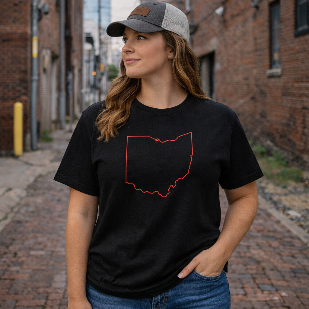Columbus Pride T-Shirt | Ohio Outline Design | Elite