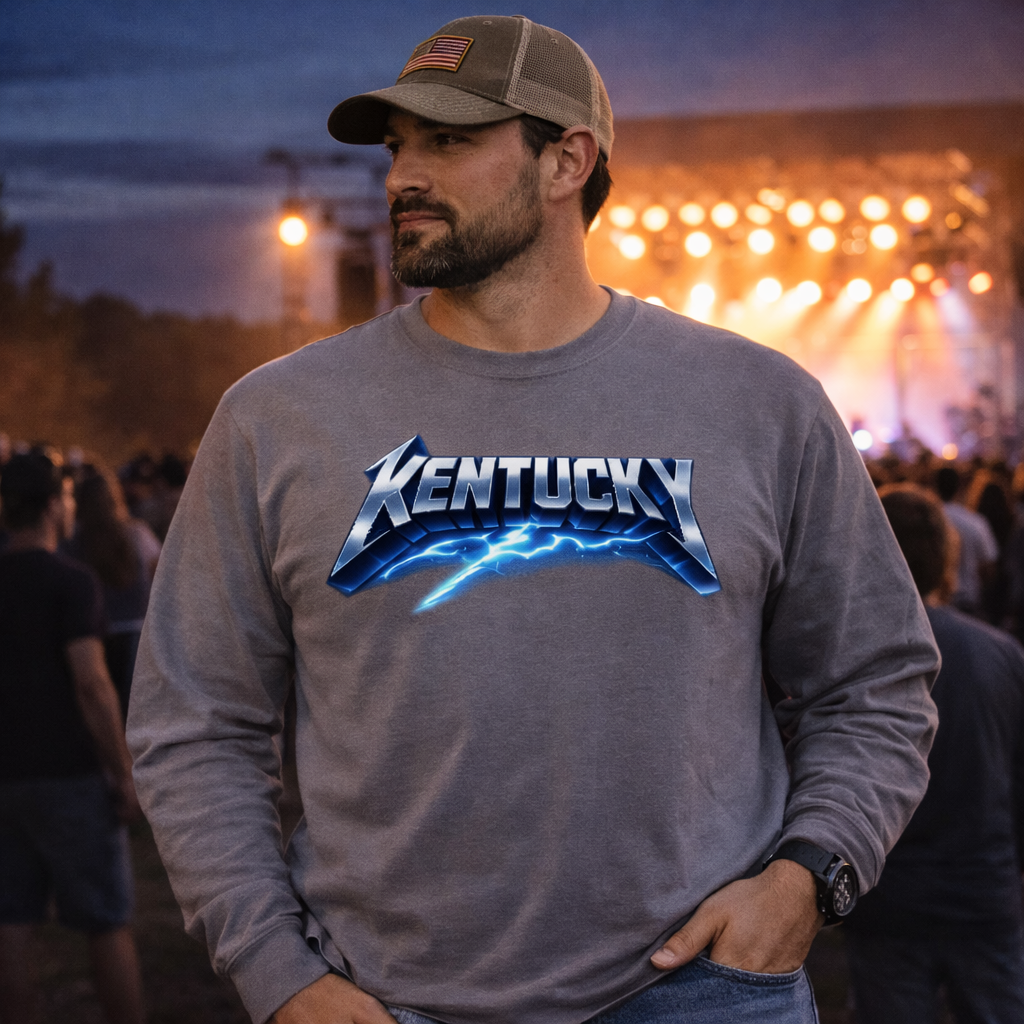 Kentucky Long Sleeve Shirt | Electric Rock Design | Classic Tier