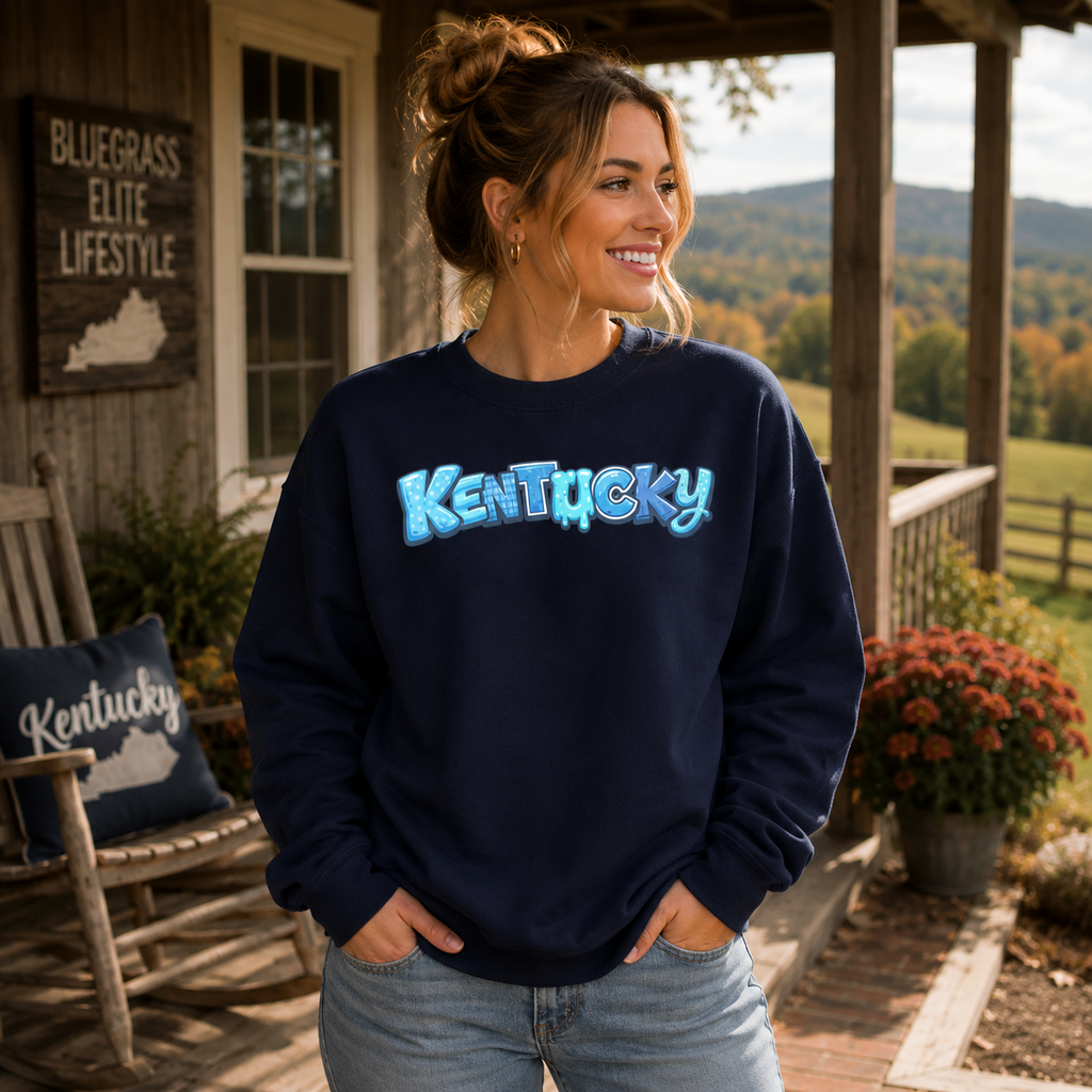 Kentucky Graphic Sweatshirt | Playful Blue Design | Unisex Fit