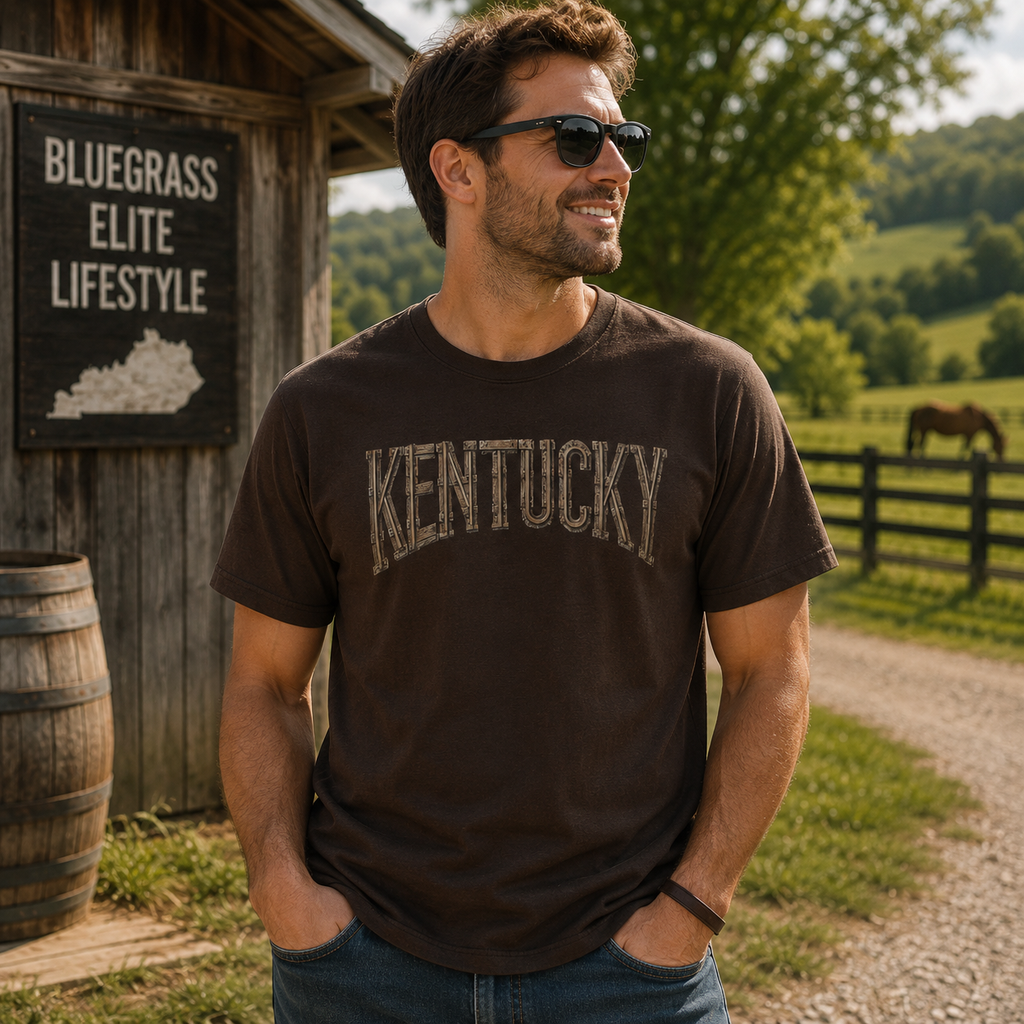 Kentucky T-Shirt | Rustic Railroad Typography Design | Classic