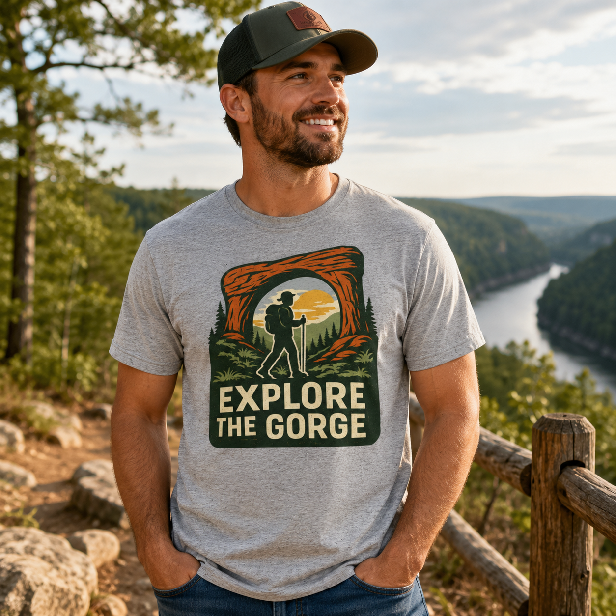 Red River Gorge Hiking Shirt | Explore the Gorge Tee | Elite Tri-Blend