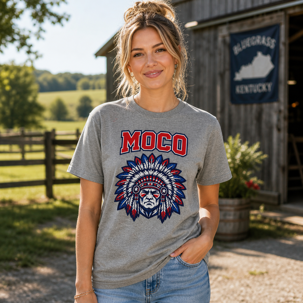MOCO Patriotic Heritage Graphic Tee | Vintage Block Design | Elite