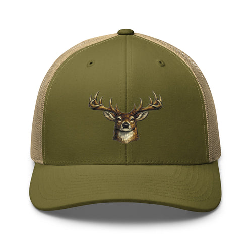 12 Point Buck Trucker Cap | Whitetail Deer Hunting Hat - Bluegrass Elite Apparel LLC