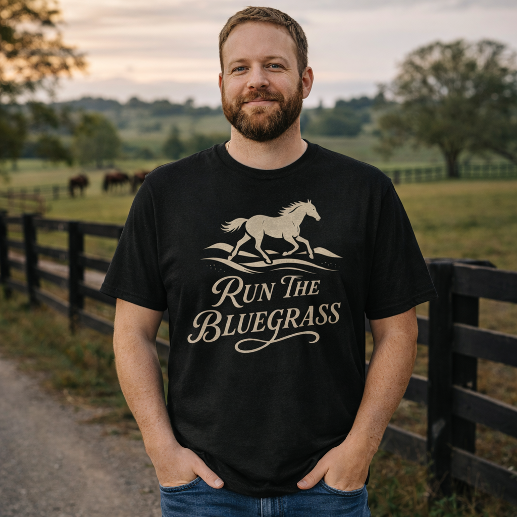 Run the Bluegrass Tee | Kentucky Horse Heritage & Racing Shirt