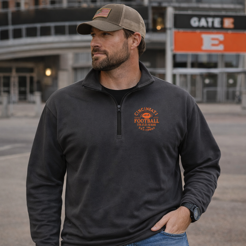 Cincinnati Football Pullover | Vintage Tradition Design | Lightweight
