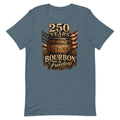 250 Years of Bourbon & Freedom T-Shirt | Heritage Barrel Design | Classic - Bluegrass Elite Apparel LLC