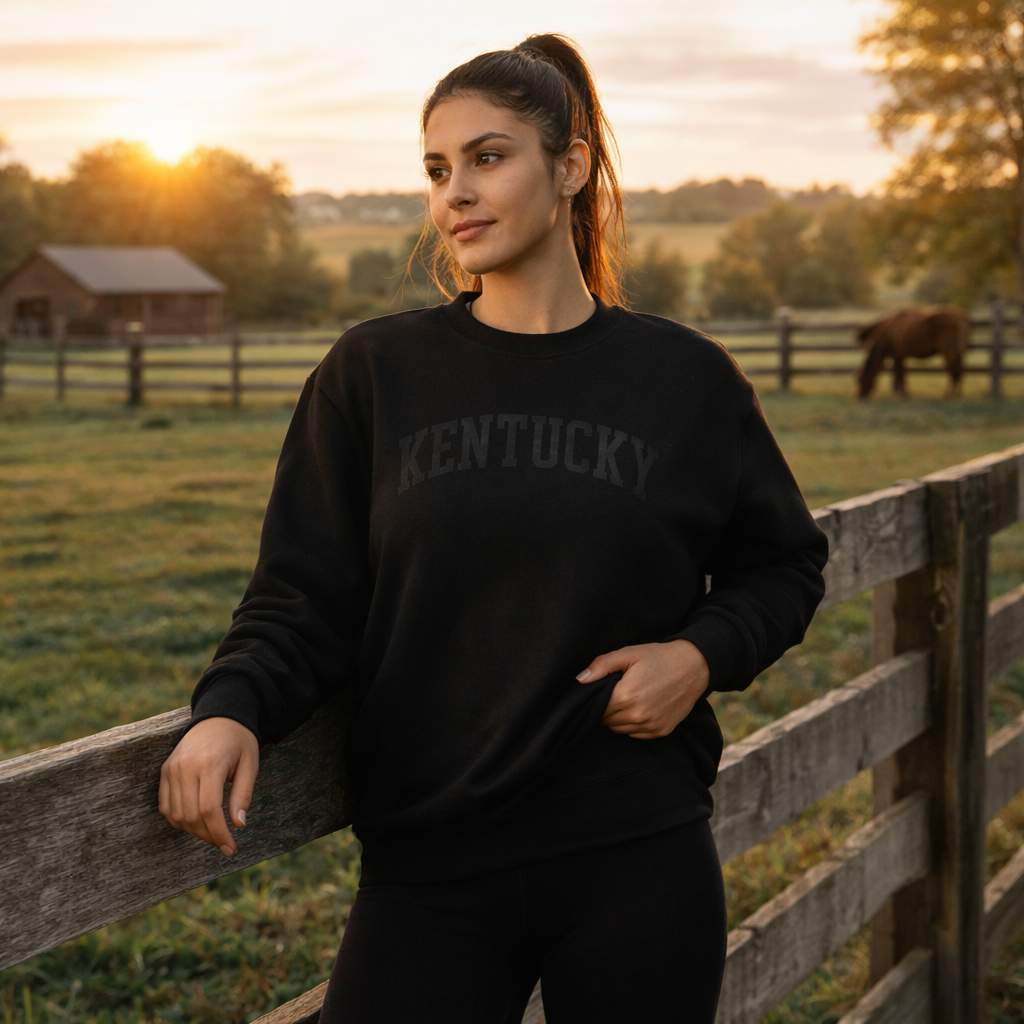 Embroidered Kentucky Unisex Relax Crew Neck Sweatshirt