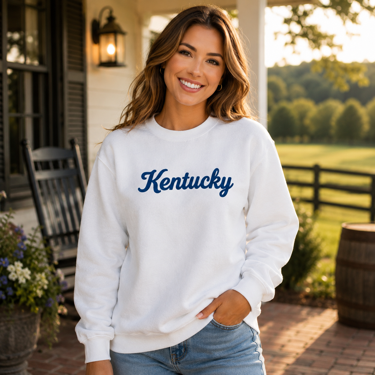 Kentucky Sweatshirt | Vintage Script Design | Premium Unisex Crew