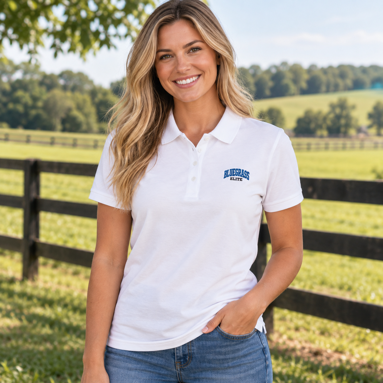 Bluegrass Elite Embroidered Women’s Piqué Polo