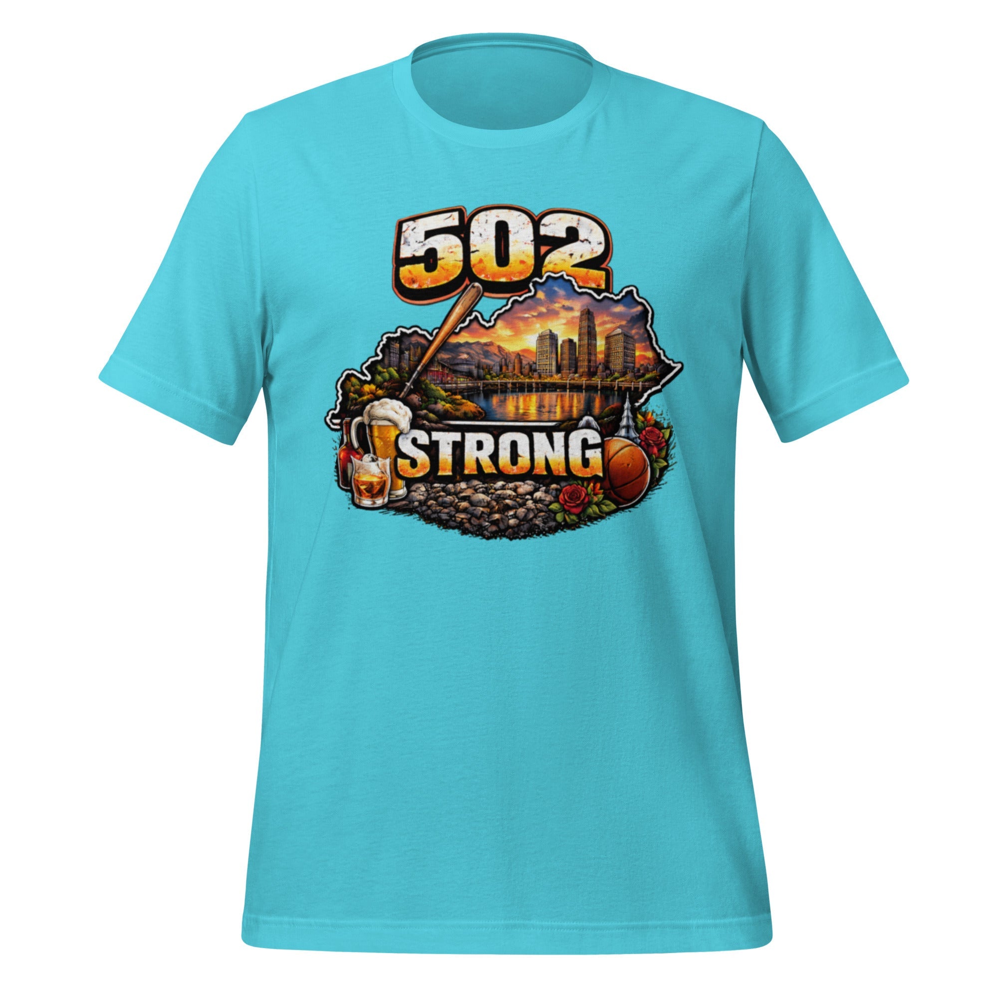 502 Strong T-Shirt | Louisville Icons Design | Classic Cotton - Bluegrass Elite Apparel LLC