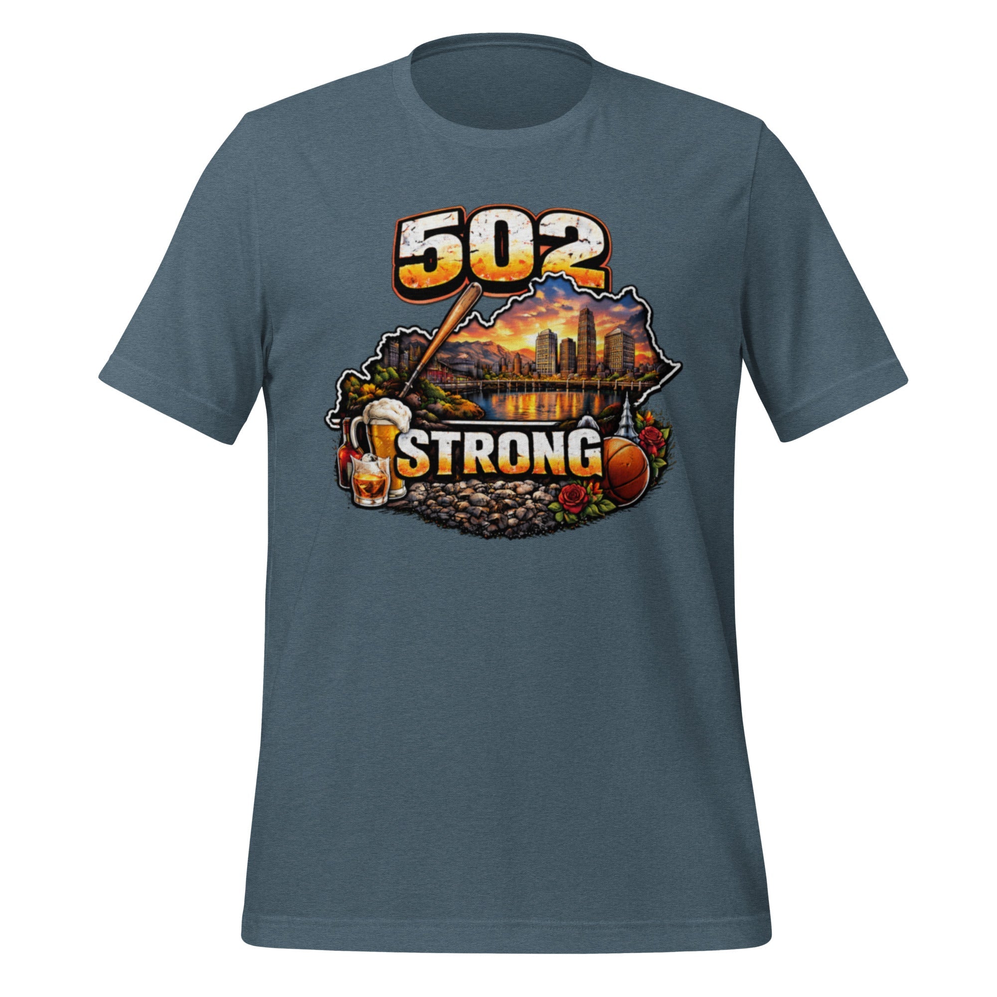 502 Strong T-Shirt | Louisville Icons Design | Classic Cotton - Bluegrass Elite Apparel LLC