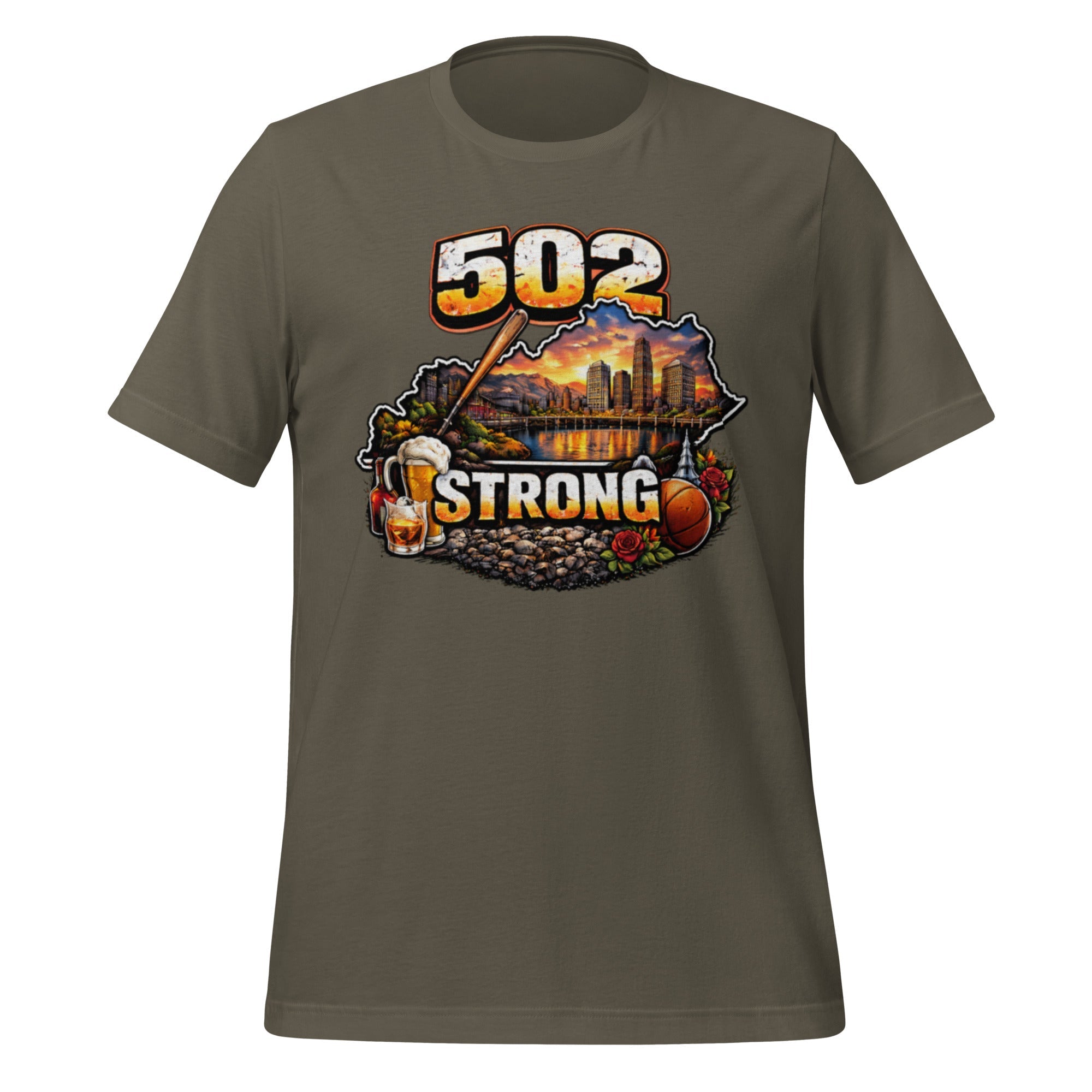 502 Strong T-Shirt | Louisville Icons Design | Classic Cotton - Bluegrass Elite Apparel LLC