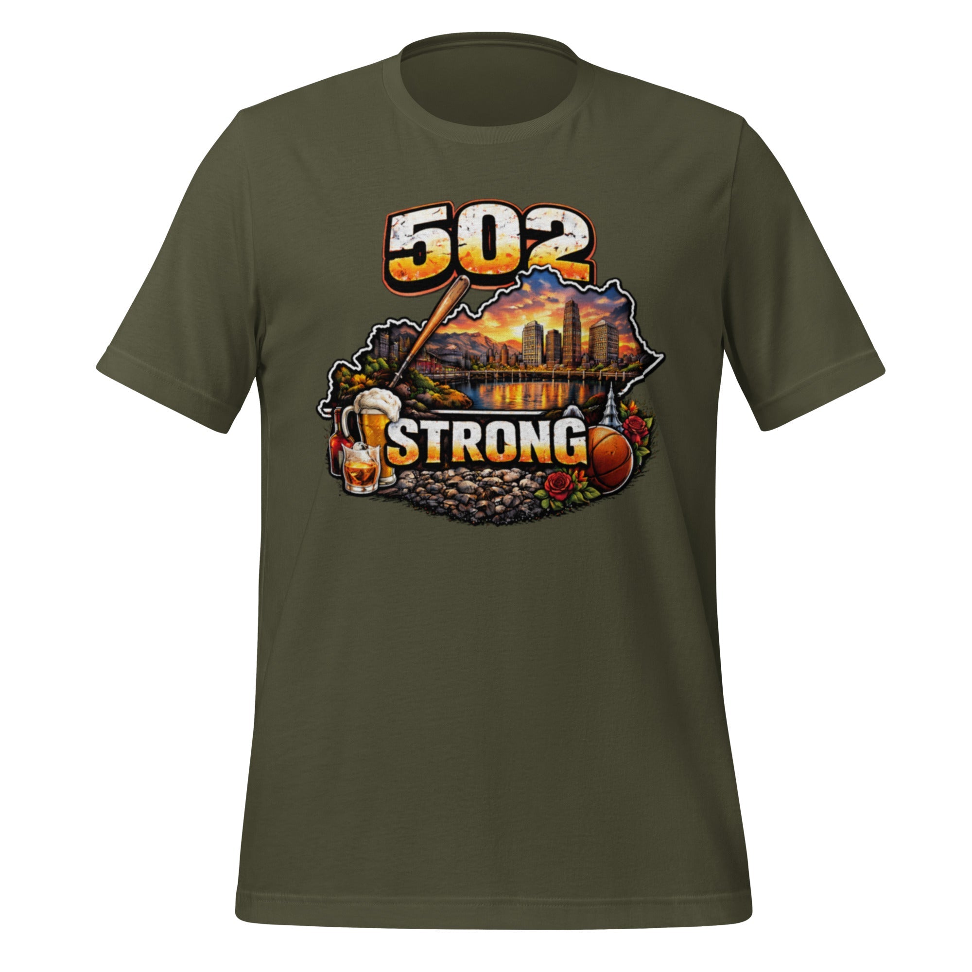 502 Strong T-Shirt | Louisville Icons Design | Classic Cotton - Bluegrass Elite Apparel LLC