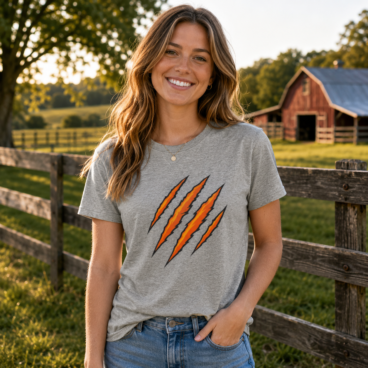 Tiger Claw T-Shirt | Rugged Graphic Style Tee | Classic