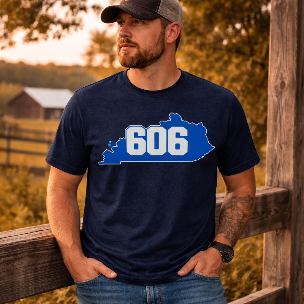 606 Kentucky T-Shirt | Eastern Area Code State Design | Classic