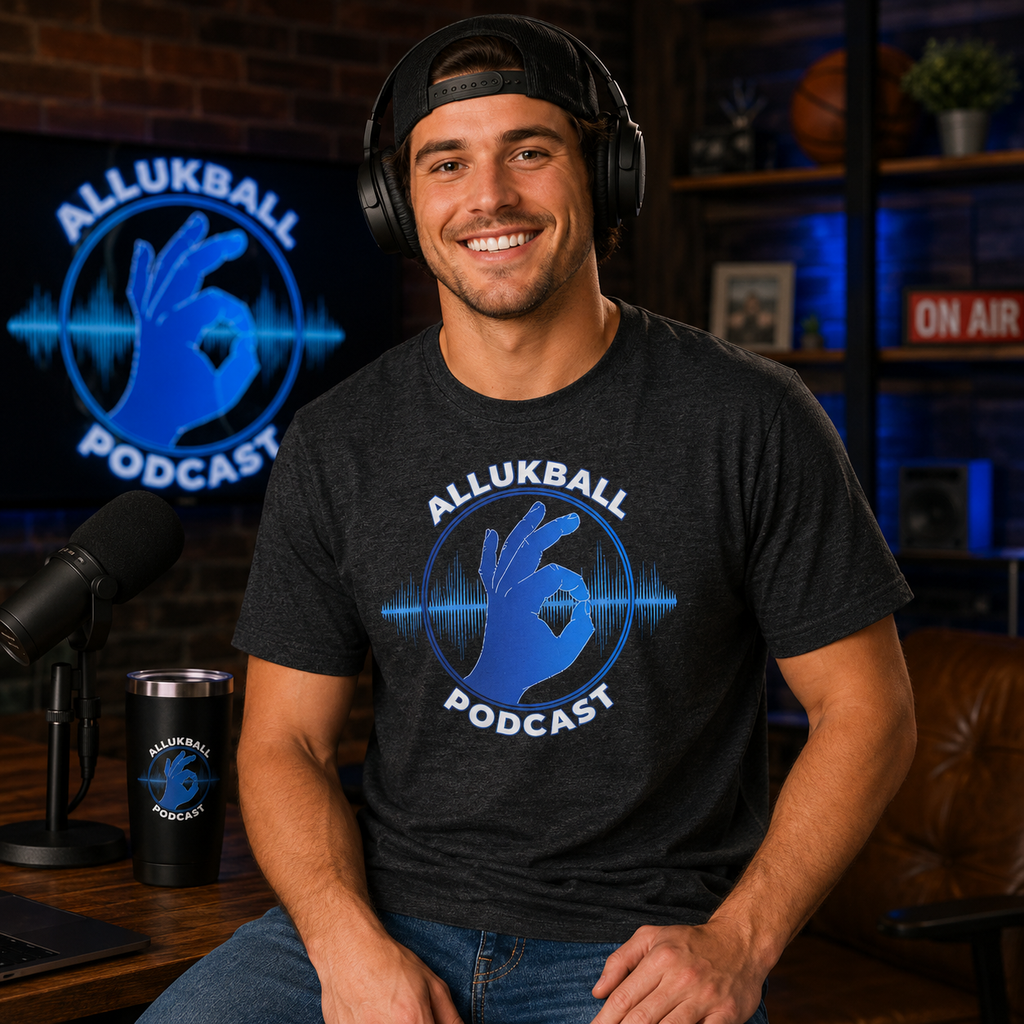 ALLUKBALL Podcast T-Shirt | Audio Wave Design | Classic Cotton