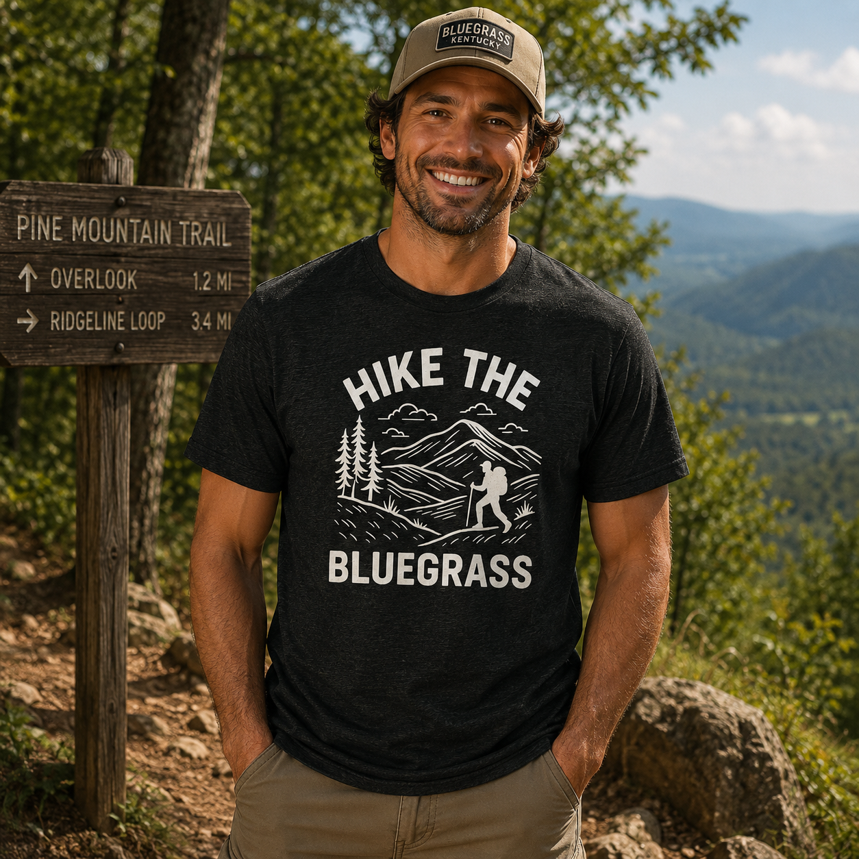 Kentucky hiking shirt | HIKE the Bluegrass Tee | Elite Tri-Blend