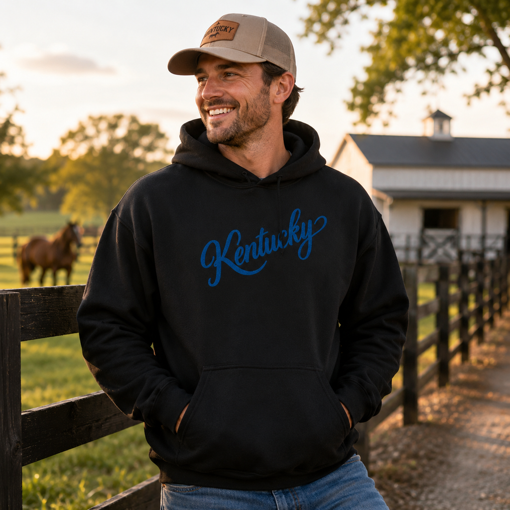 Kentucky Blue Script Heritage Hoodie